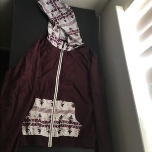 Burgundy wind breaker